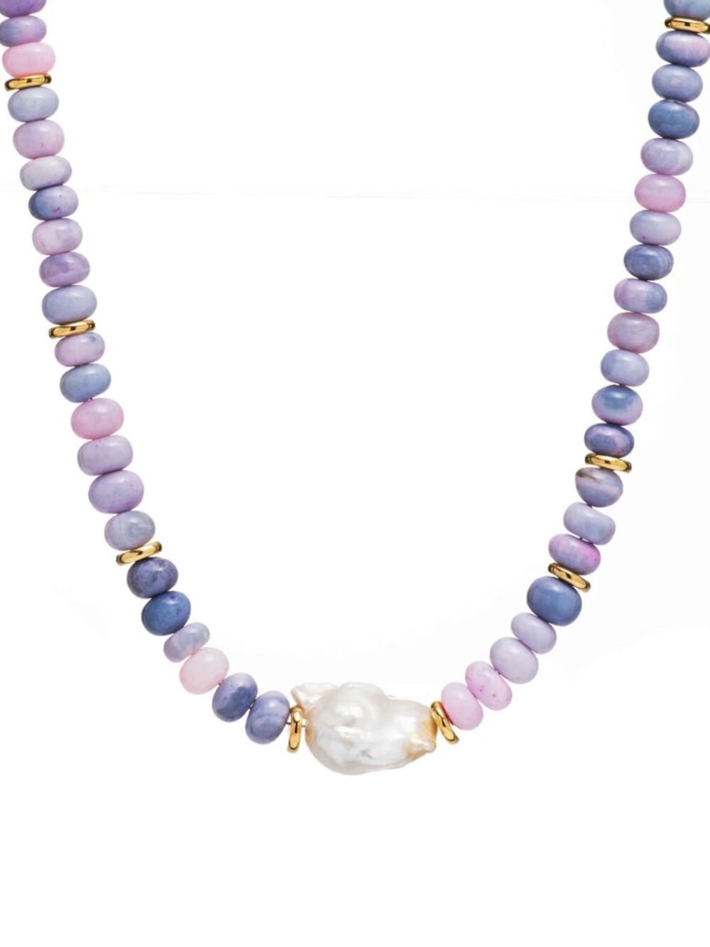 Mayamar NEW Purple Opal Beaded Baroque Pearl Necklace NWOT - Picture 8 of 9